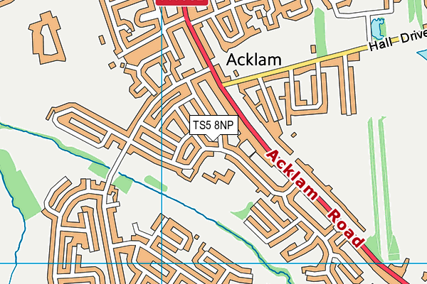 TS5 8NP map - OS VectorMap District (Ordnance Survey)