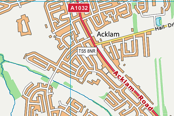 TS5 8NR map - OS VectorMap District (Ordnance Survey)