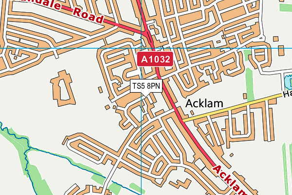 TS5 8PN map - OS VectorMap District (Ordnance Survey)