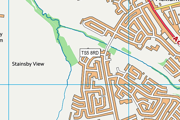 TS5 8RD map - OS VectorMap District (Ordnance Survey)