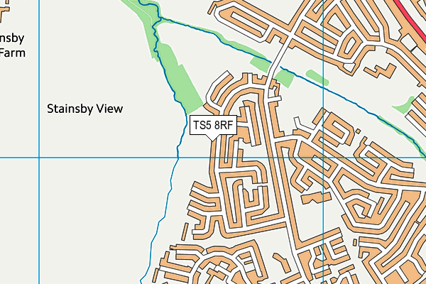 TS5 8RF map - OS VectorMap District (Ordnance Survey)
