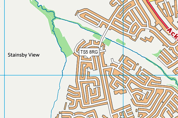 TS5 8RG map - OS VectorMap District (Ordnance Survey)