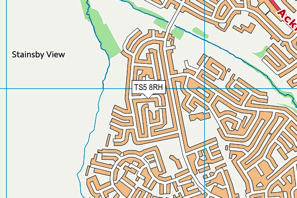 TS5 8RH map - OS VectorMap District (Ordnance Survey)