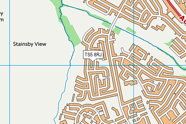 TS5 8RJ map - OS VectorMap District (Ordnance Survey)