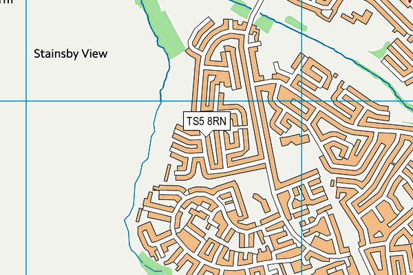 TS5 8RN map - OS VectorMap District (Ordnance Survey)