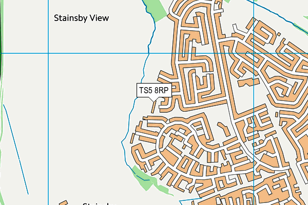 TS5 8RP map - OS VectorMap District (Ordnance Survey)