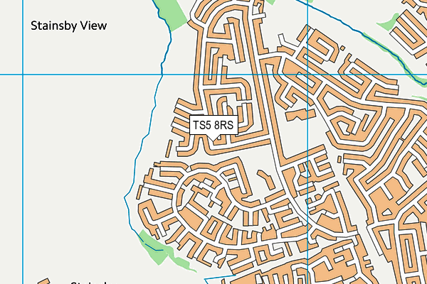 TS5 8RS map - OS VectorMap District (Ordnance Survey)