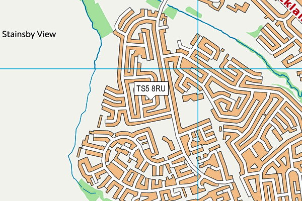 TS5 8RU map - OS VectorMap District (Ordnance Survey)