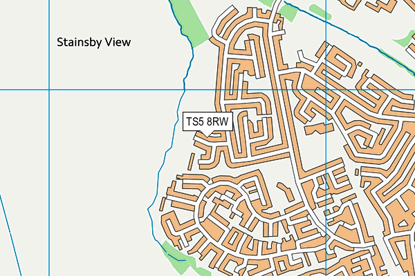 TS5 8RW map - OS VectorMap District (Ordnance Survey)