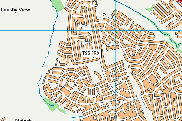 TS5 8RX map - OS VectorMap District (Ordnance Survey)