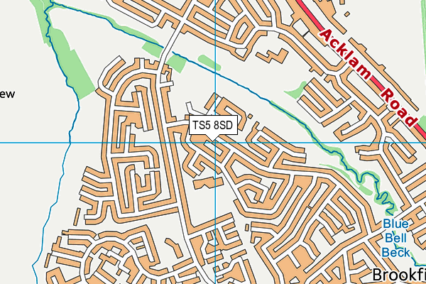 TS5 8SD map - OS VectorMap District (Ordnance Survey)