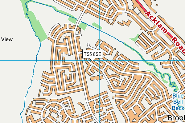 TS5 8SE map - OS VectorMap District (Ordnance Survey)