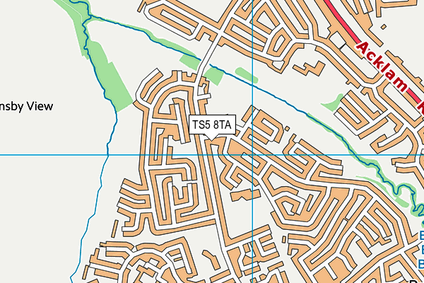 TS5 8TA map - OS VectorMap District (Ordnance Survey)