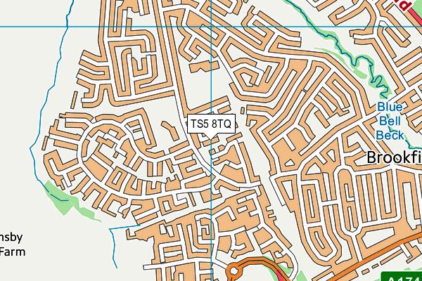 TS5 8TQ map - OS VectorMap District (Ordnance Survey)