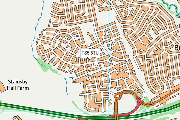TS5 8TU map - OS VectorMap District (Ordnance Survey)