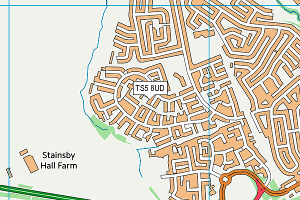 TS5 8UD map - OS VectorMap District (Ordnance Survey)