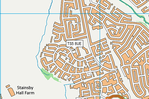 TS5 8UE map - OS VectorMap District (Ordnance Survey)