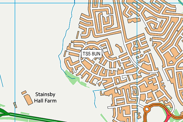 TS5 8UN map - OS VectorMap District (Ordnance Survey)