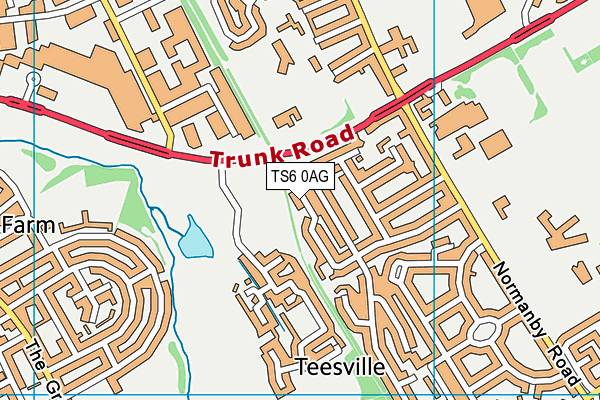 TS6 0AG map - OS VectorMap District (Ordnance Survey)