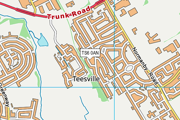 TS6 0AN map - OS VectorMap District (Ordnance Survey)