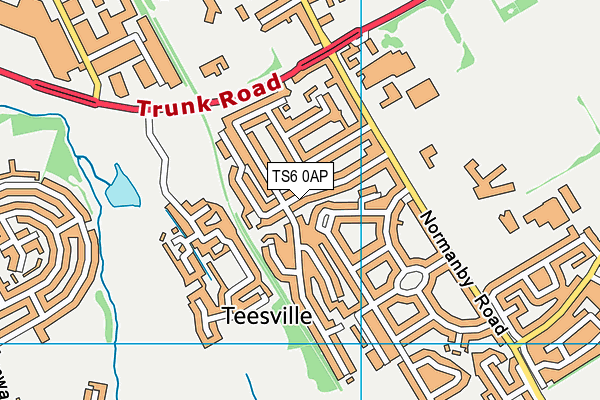 TS6 0AP map - OS VectorMap District (Ordnance Survey)