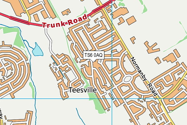 TS6 0AQ map - OS VectorMap District (Ordnance Survey)