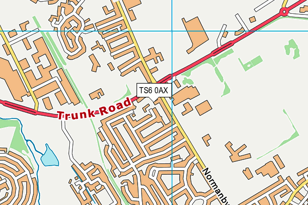 TS6 0AX map - OS VectorMap District (Ordnance Survey)