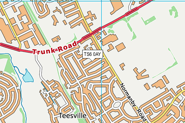 TS6 0AY map - OS VectorMap District (Ordnance Survey)