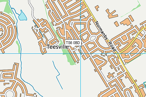 TS6 0BD map - OS VectorMap District (Ordnance Survey)