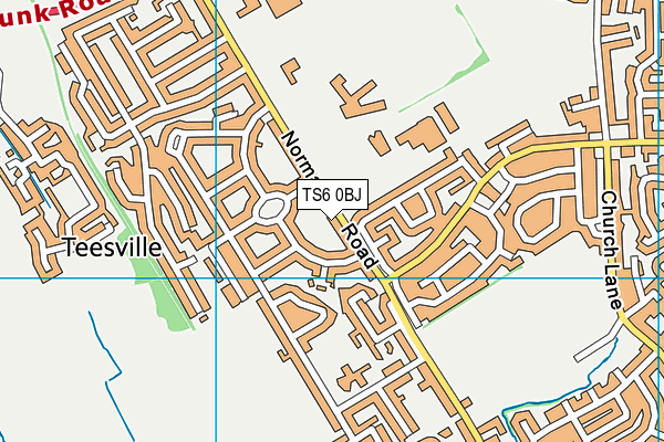 TS6 0BJ map - OS VectorMap District (Ordnance Survey)