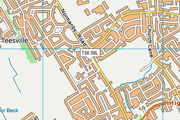 TS6 0BL map - OS VectorMap District (Ordnance Survey)