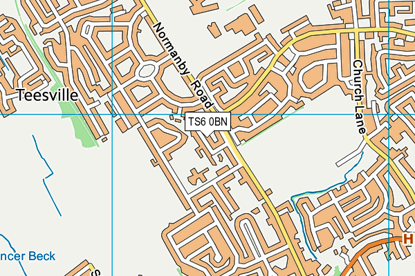 TS6 0BN map - OS VectorMap District (Ordnance Survey)