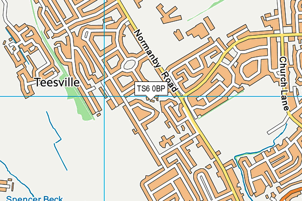 TS6 0BP map - OS VectorMap District (Ordnance Survey)