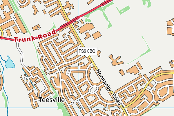 TS6 0BQ map - OS VectorMap District (Ordnance Survey)