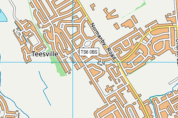 TS6 0BS map - OS VectorMap District (Ordnance Survey)