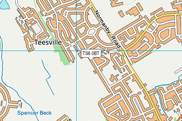 TS6 0BT map - OS VectorMap District (Ordnance Survey)