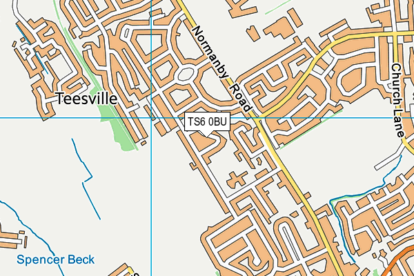 TS6 0BU map - OS VectorMap District (Ordnance Survey)