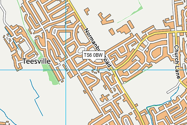 TS6 0BW map - OS VectorMap District (Ordnance Survey)