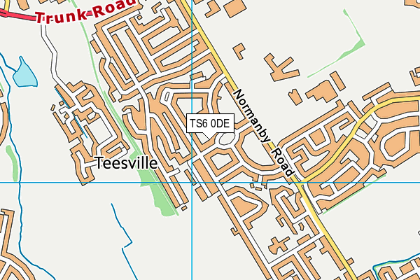 TS6 0DE map - OS VectorMap District (Ordnance Survey)