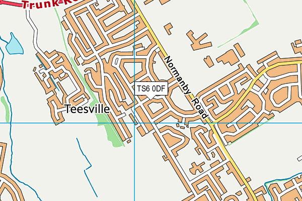 TS6 0DF map - OS VectorMap District (Ordnance Survey)