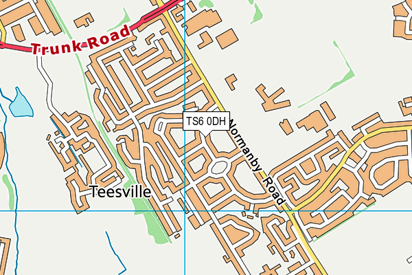 TS6 0DH map - OS VectorMap District (Ordnance Survey)