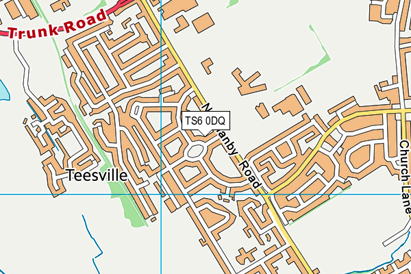 TS6 0DQ map - OS VectorMap District (Ordnance Survey)