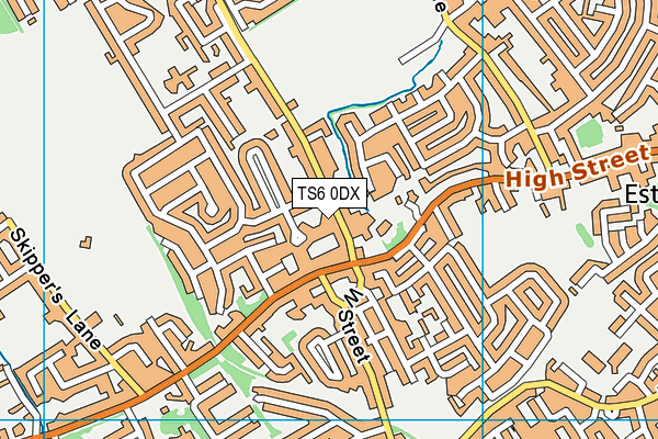 TS6 0DX map - OS VectorMap District (Ordnance Survey)