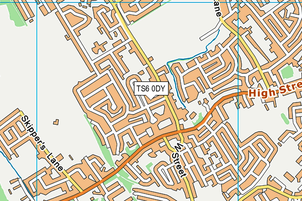 TS6 0DY map - OS VectorMap District (Ordnance Survey)