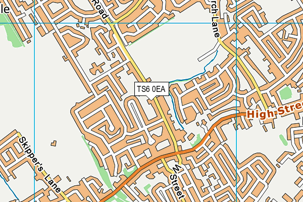 TS6 0EA map - OS VectorMap District (Ordnance Survey)