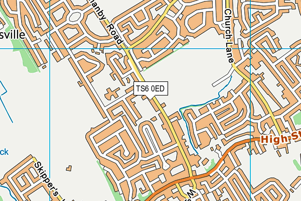 TS6 0ED map - OS VectorMap District (Ordnance Survey)