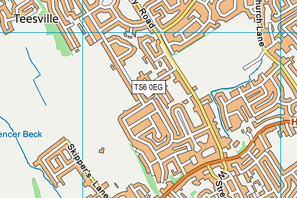 TS6 0EG map - OS VectorMap District (Ordnance Survey)