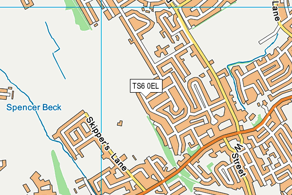 TS6 0EL map - OS VectorMap District (Ordnance Survey)