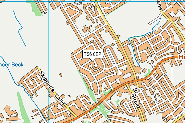 TS6 0EP map - OS VectorMap District (Ordnance Survey)