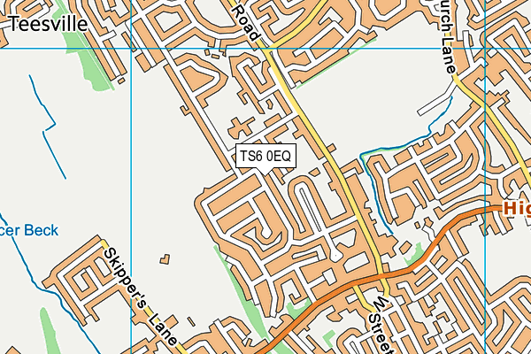 TS6 0EQ map - OS VectorMap District (Ordnance Survey)